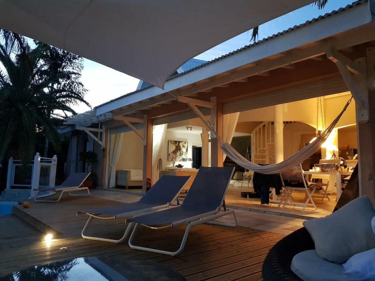 Villa Iguanou Et Piscine En Bord De Mer Proche Plages Marina Et Golf 생프랑수아 외부 사진